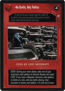 No Civility, Only Politics (Coruscant) | Decipher Star Wars CCG | NM/LP - Picture 1 of 1