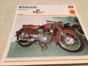 Carte motorrad Motosacoche 250 type 212 1955 collection Atlas Suisse