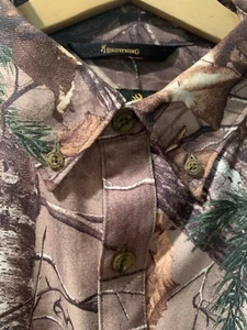 BROWNING Shirt Mens REALTREE Camo Long Sleeve Button Down Collar L Large NWT - Picture 1 of 18