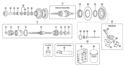 SHIMANO NEXUS SG-3D55 TEILE UMBAUSATZ SHIMANO NEXUS 3 GESCHWINDIGKEITEN - Bild 1 von 3