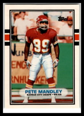 1989 Topps Traded  #12T Pete Mandley   Kansas City Chiefs - Image 1 of 2