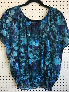 womens sheer, floral print blouse, brand Thesis, size large - Picture 1 of 5