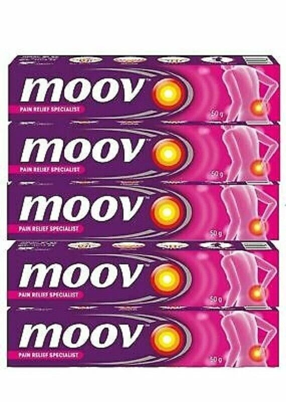 Crema de alivio rápido del dolor Moov 100 % fórmula ayurvédica aceite de Nilgiri - 50 g (paquete de 5) Foto 1 de 1
