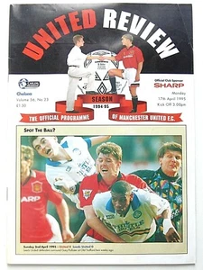 Manchester United Programme season 1994-1995 Versus Chelsea bargain - Picture 1 of 2