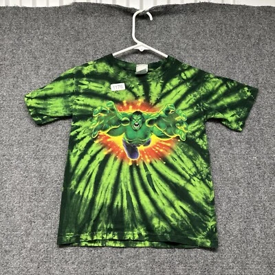 Camiseta Vintage Hulk Tipo Tinte Juvenil Talla Pequeña Verde Manga Corta Estampado Gráfico Foto 1 de 4