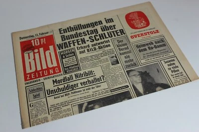 BILDzeitung 13.02.1958 Februar Geschenk 62. 63. 64. Geburtstag Overstolz - Bild 1 von 2