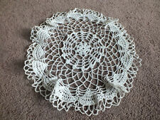 Collectible Beautiful Handmade Crocheted Doily White 10" NICE