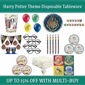 Harry Potter Party Plates Cups Napkins Table Cover Balloons Banner Tableware - Picture 1 of 17