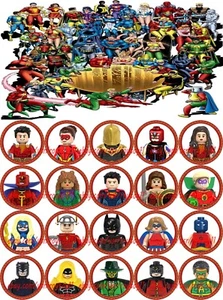20PCS Superhero League Justice Society Of America 4cm Plastic Figure DIY Toy - Picture 1 of 2