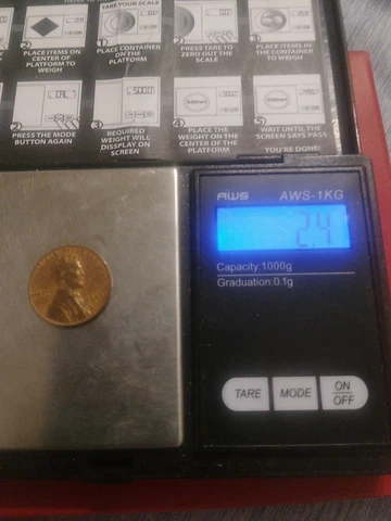 1953 D Lincoln Cent Thin Planchet  Error 2.4g Cover