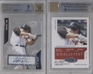 2008 Just Minors Signing Date Silver Edition /10 Chris Davis #30 Rookie Auto RC