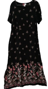 JM Collection Dress 16 Flowy Rayon Hippie Boho All Over Butterfly Print Sundress - Picture 1 of 6