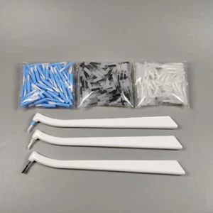 200Pcs Dental Flow Composite Medical Applicator Mini Brusher Tips + 2Pcs Handle - Picture 1 of 11