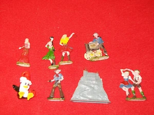 7 Quieta Figuren bemalt aus den 50/60er Jahren + 1 Ü-Ei Figur - Bild 1 von 5