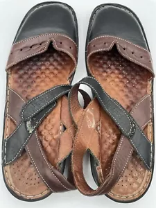 B49 JOSEF SEIBEL Cuero Marrón Cuero Mary Jane Sandalias Masaje Aire EU38 US7.5 - Imagen 1 de 9