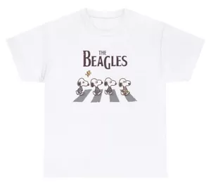 T-shirt The Beagles divertente The Beatles parody band amante carino cane amante umorismo - Foto 1 di 6