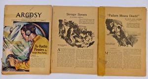 3 Compiled Stories from Argosy Weekly Magazine 1930's Farley, Hopper, Thomas - Picture 1 of 11