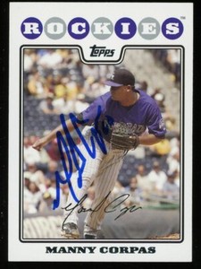 2008 Topps MANNY CORPAS Signed Card autograph AUTO ROCKIES