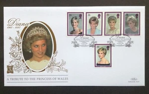 GB Benham Gold 1998 Princess Diana Set on First Day Cover, Kensington Palace SHS - Picture 1 of 2