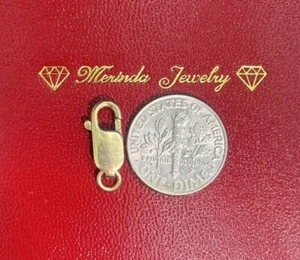 Collar de cadena con broche de garra de langosta de oro macizo de 14k. Talla XL 6x15mm - Imagen 1 de 4