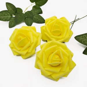 US 25/50pcs Artificial Flower Lifelike Foam Roses Home Party Decor DIY Bouquet - Picture 1 of 62