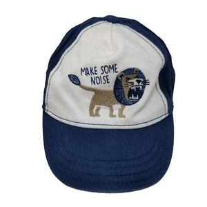 Make Some Noise Toddler Strapback Hat Blue 12-24 Month Embroidered Lion Gymboree - Picture 1 of 7