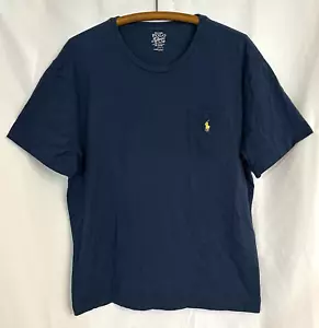 Polo Ralph Lauren Men's Size XL Blue w/ Yellow Pony Logo S/S Pocket T-Shirt Tee - Picture 1 of 3