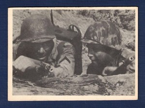 1964 (1963) Donruss Selmur Productions COMBAT #107 (Series 2) "German Bombs" EX