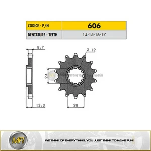 PARA KAWASAKI Z 1000LTD 1980 1981 1982 PIÑÓN SUNAR DIVISIÓN 630 CON 17 DIENTES - Imagen 1 de 1