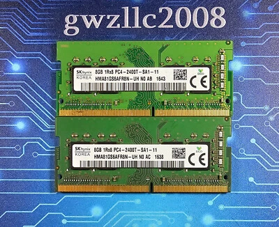 16GB (2x8GB) PC4-19200 DDR4-2400MHz 1Rx8 Non-ECC Hynix HMA81GS6AFR8N-UH - Image 1 of 2