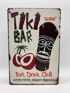 Blechschild Tiki Bar 20x30cm Nostalgie Retro Reklame Vintage Geschenk Deko Küche - Bild 1 von 1