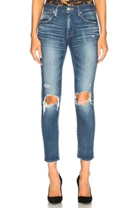 MOUSSY Comfort Nancy Distressed Ripped Knee Skinny Denim Jean 28 - Picture 1 of 6