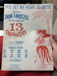 M 1960 DON AMECHE Broadway Noten 13 TÖCHTER "My Heart To Music" - Bild 1 von 1
