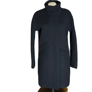 J. Abrigo para mujer Crew negro italiano Stadium tela lana cocoon precio de venta sugerido por el fabricante 350 USD - Imagen 1 de 13
