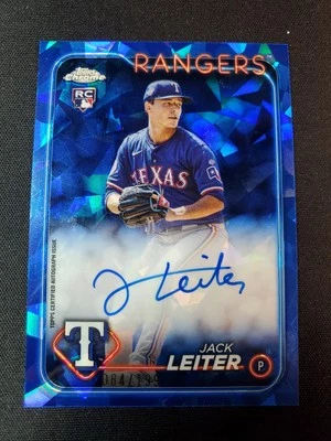 2024 Topps Chrome Update Sapphire - Jack Leiter Auto /199 (AU,RC) - Image 1 of 2
