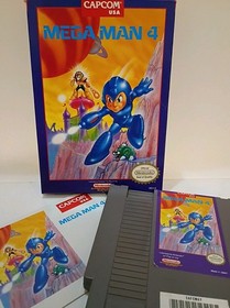 Mega Man 4 Nintendo NES Complete in Box Megaman 4 Tested CIB with Manual "RARE"