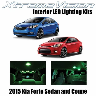 Светодиод для салона XtremeVision для седана и купе Kia Forte 2015 (8 шт.) зеленый - Изображение 1 из 4