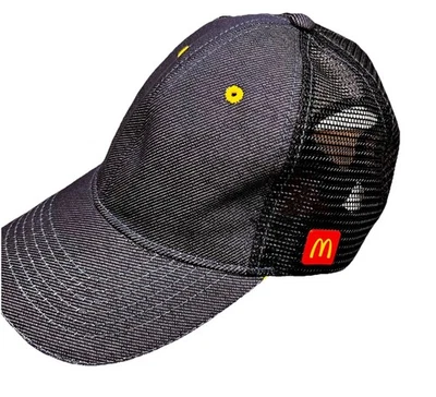 麦当劳员工船员帽 – 蓝色牛仔网眼平沿帽 – 全新 — 第 1/4 张图片