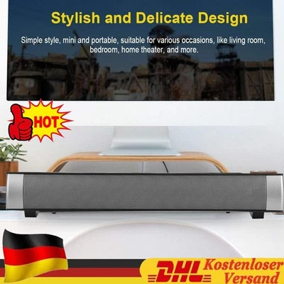 Mini Bluetooth 5.0 Soundbar Heimkino TV Lautsprecher Soundbox mit Fernbedienung - Bild 1 von 4
