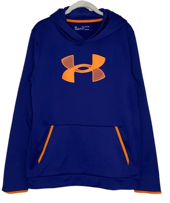 * Under Armour Coldgear Juvenil Talla XL Suelta Azul Sudadera con Capucha Pullover Nuevo Foto 1 de 4