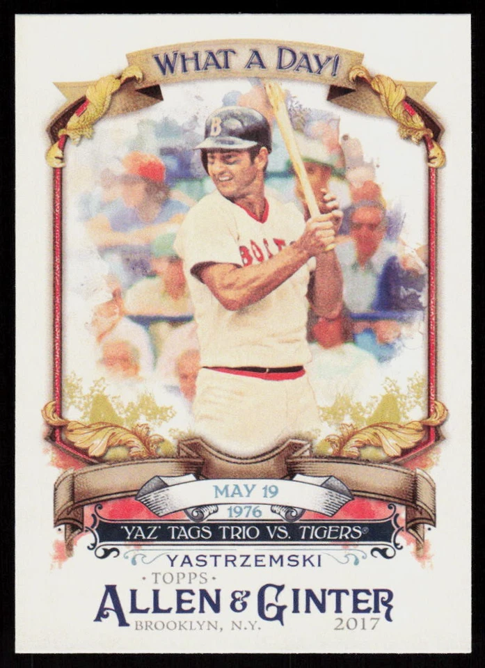 2017 Topps Allen & Ginter Carl Yastrzemski #WAD-24 BASEBALL CARD Red Sox - Image 1 of 2