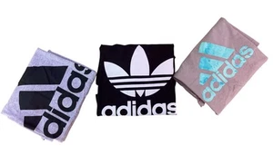 ADIDAS Set of Three Short Sleeve Workout TShirts  Size S And M Grey Black  - Picture 1 of 12