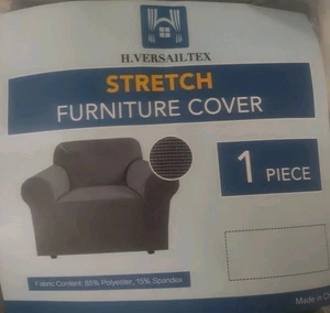 H Versailtex Armchair Furniture Cover 1 Piece Stretch Chocolate 31"-47" New - Picture 1 of 6
