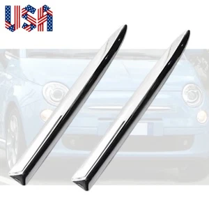Chrome Front Bumper Upper Grill Moulding Trim for Fiat 500 E Hatchback 2-Door US - Picture 1 of 8