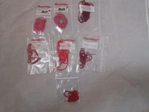 Au Ver A Soie Lot of 7 Reds 100% Stranded Silk Ind, Floss-A-Way Bags A116 - Picture 1 of 4