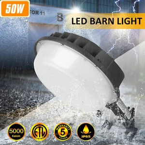 50W LED Barns Light Dusk to Dawn Shop Front Home Security Large Area Floodlight - Picture 1 of 8