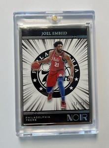 2020-21 Panini Noir Basketball Statement Edition #214 Joel Embiid #18/25