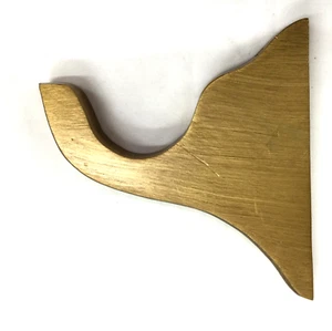 (A Pair) 3” Hole Wood Rod Holder Bracket Drapery Hardware - Rustic Antique Gold - Picture 1 of 9