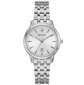 Orologio al Quarzo Bulova Classic Lady - Acciaio con Data - Silver 96M165 - Picture 1 of 2