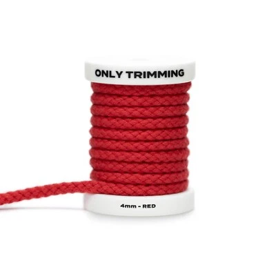 Cuerda de cordón de algodón suave trenzado con cordón de 4 mm 3/16 pulgadas Foto 1 de 4